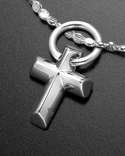 Luxury Compact Cross Sterling Cremation Bracelet