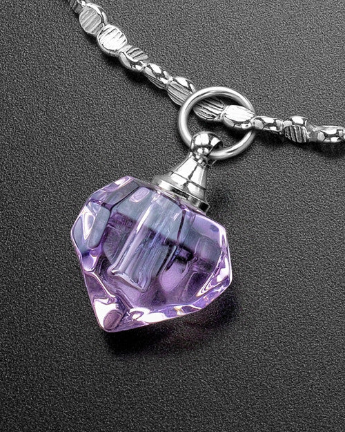 Luxury Violet Teardrop Sterling Cremation Bracelet