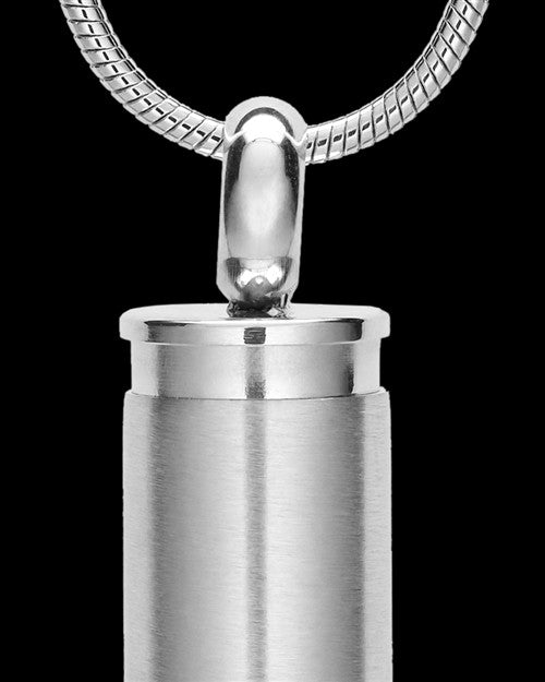 Silver Bulleted Stainless Cremation Pendant