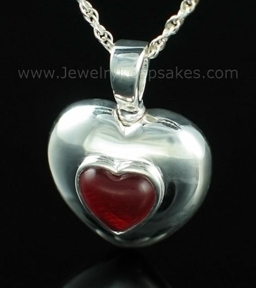 Keepsake Pendant Sterling Silver January Heart