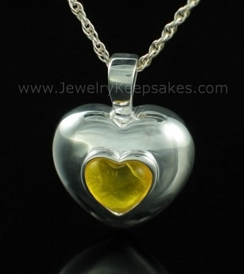 Keepsake Pendant Sterling Silver November Heart