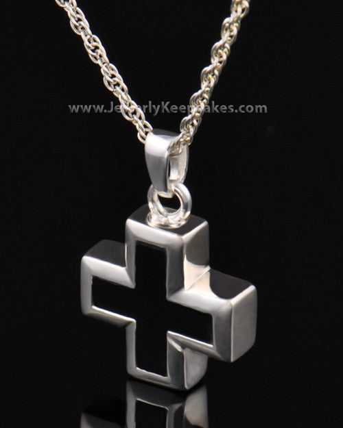 Cremation Necklace Jewelry Sterling Silver Mystic Cross Keepsake