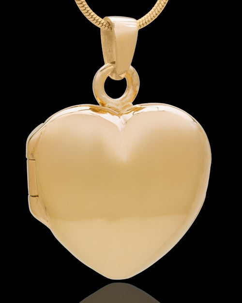 Necklace Urn Gold Plated Memory Heart Keepsake