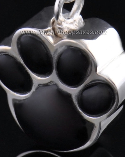 Pet Cremation Ash Jewelry Sterling Silver Muddy Paw Keepsake