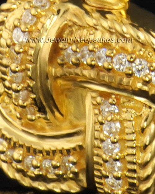 Cremation Keepsake Gold Plated Interlace
