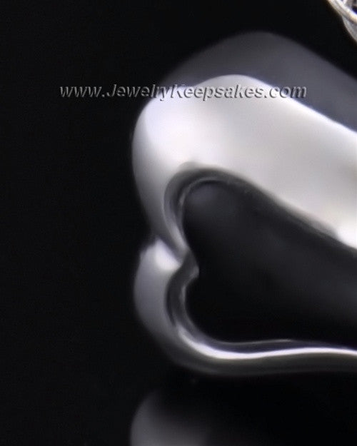 Pet Ash Urn Pendant Sterling Silver Black Bone