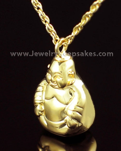 Memorial Necklace Gold Vermeil Budda Keepsake