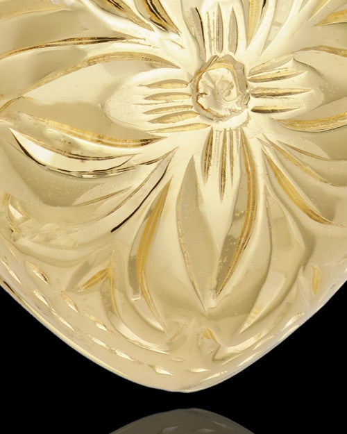 Cremation Jewelry Gold Vermeil Daisy Heart Keepsake