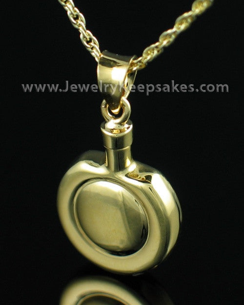Remembrance Jewelry Gold Vermeil Double Round Keepsake