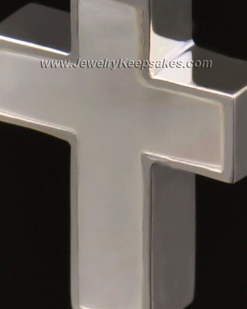 Memorial Keepsake Jewelry Solid 14K White Gold Pearly Cross