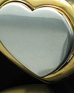 Cremation Ash Jewelry Sterling Two Tone Double Companion Heart Keepsake