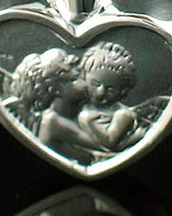 Memorial Pendant Solid 14K White Gold True Love Keepsake
