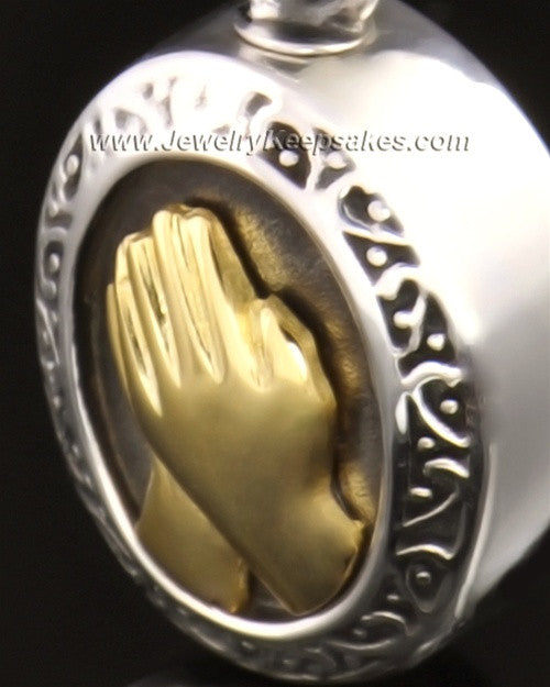 Cremation Charm 14k White Gold Belief Keepsake
