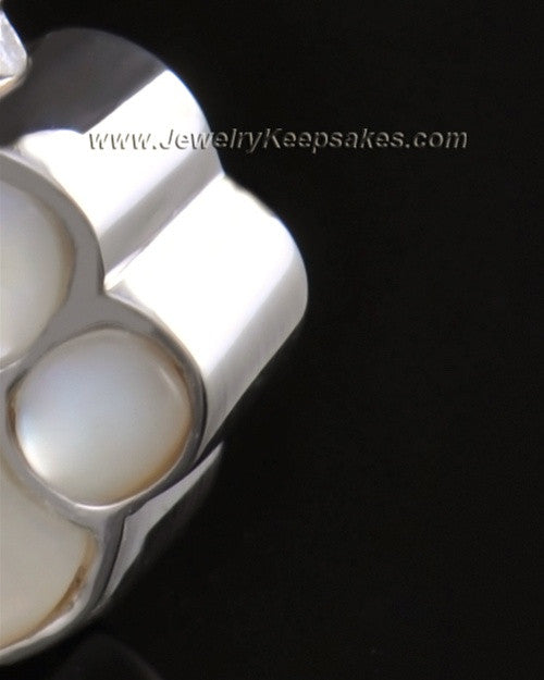 Pet Necklace Urn 14K White Gold Pearly Paw Keepsake