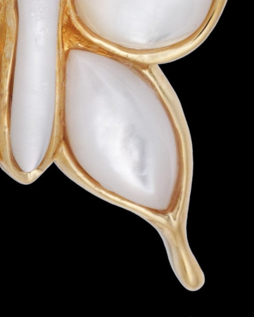 Cremation Charm Gold Vermeil Dewy Butterfly Keepsake