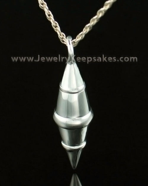 Ash Pendant 14K White Gold Regal Cylinder Keepsake