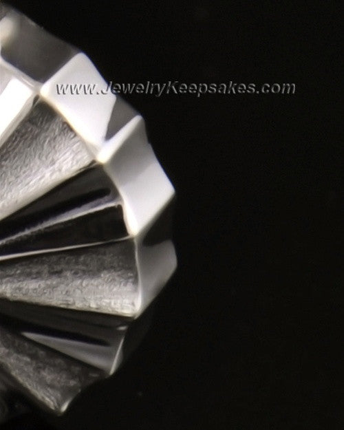 Memorial Urn Jewelry 14K White Gold Pinwheel