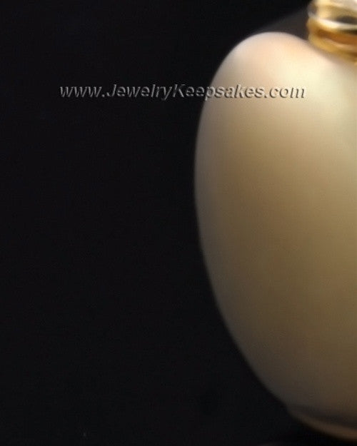 Funeral Jewelry 14K Gold Plated Oblique Keepsake