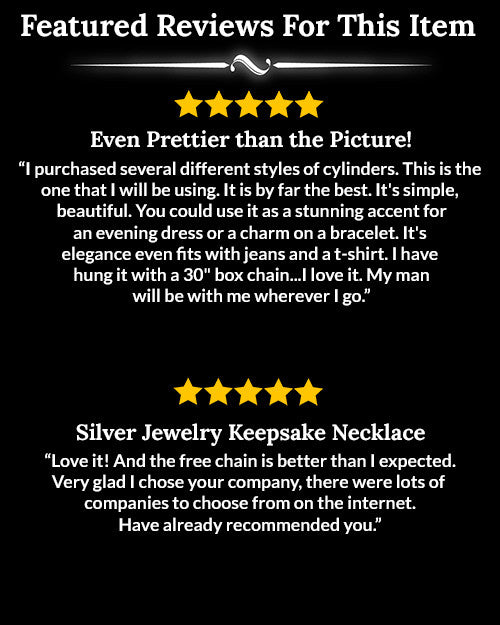 Personalized Cylinder Locket Jewelry For Ashes Sterling Silver