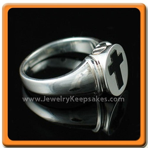 Men's Silver Eternity Memorial Ring