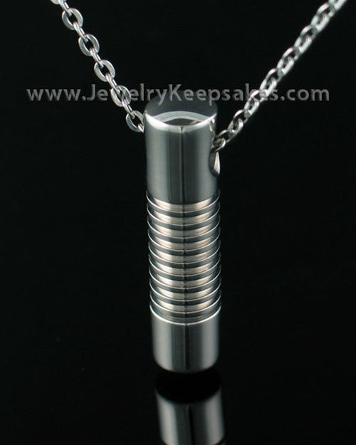 Ashes Pendant Rivet Titanium Cylinder