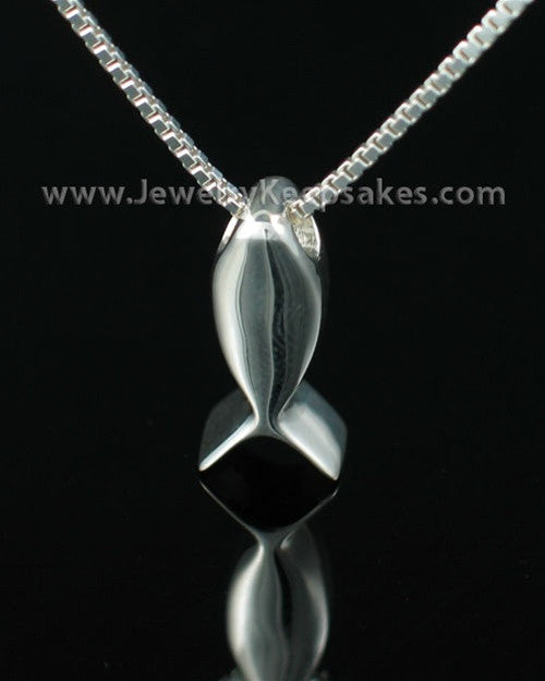 Cremation Charm Sterling Silver Big Fish