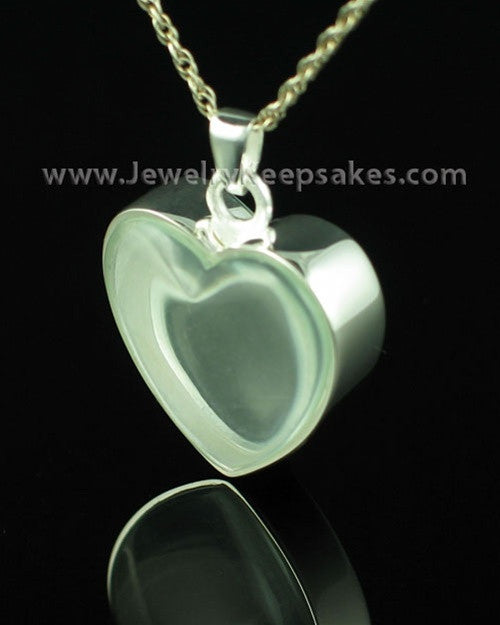Cremation Locket Sterling Silver Starry Heart