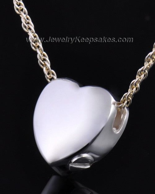 Remembrance Pendant Commitment Heart - Sterling Silver