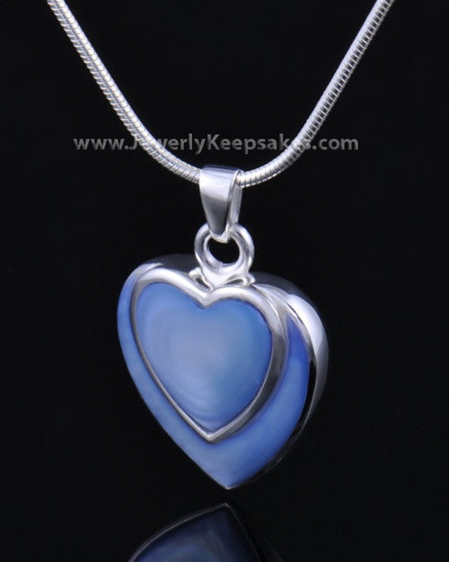 Ash Pendant Sterling Silver Azure Heart-Engravable
