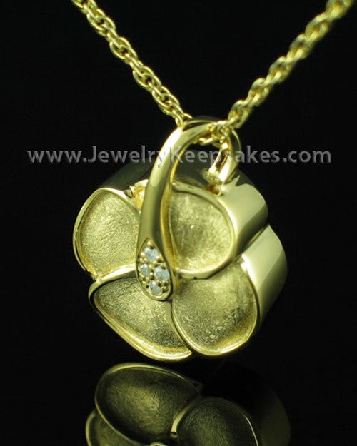 Jewelry Urn Blossom - Gold Plated - Engravable