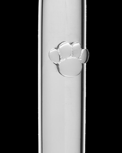 Pet Necklace Urn Sterling Silver Raised Paw Cylinder-Engravable