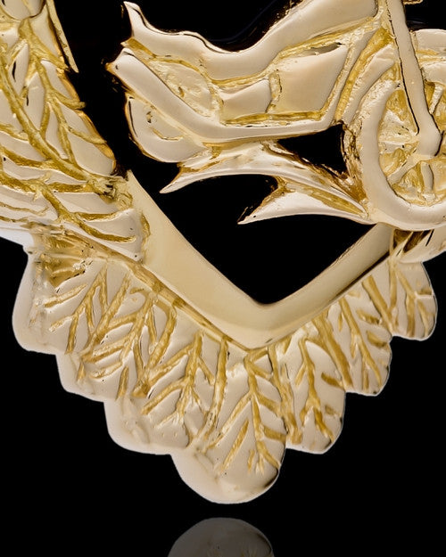 Urn Pendant Gold Plated Cycle Heart - Engravable
