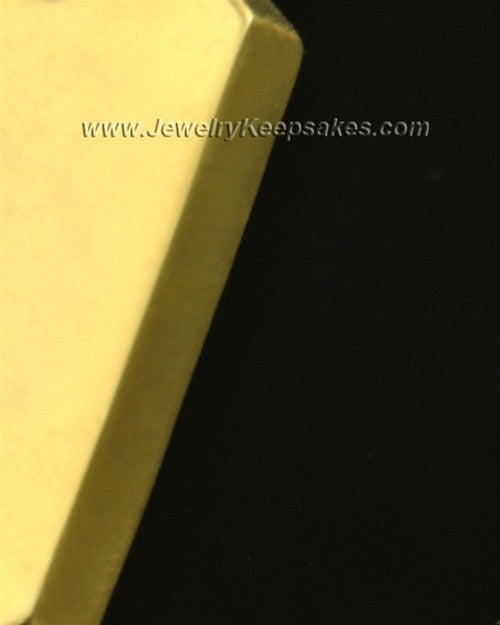 14k Gold Ash Locket Austere Rectangle Keepsake