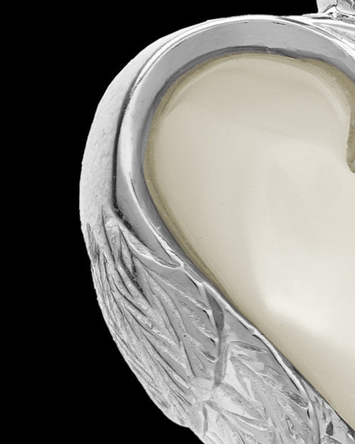 Remembrance Pendant Sterling Silver Winged Heart Keepsake