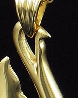 Cremation Charm Gold Plated Whale Keepsake