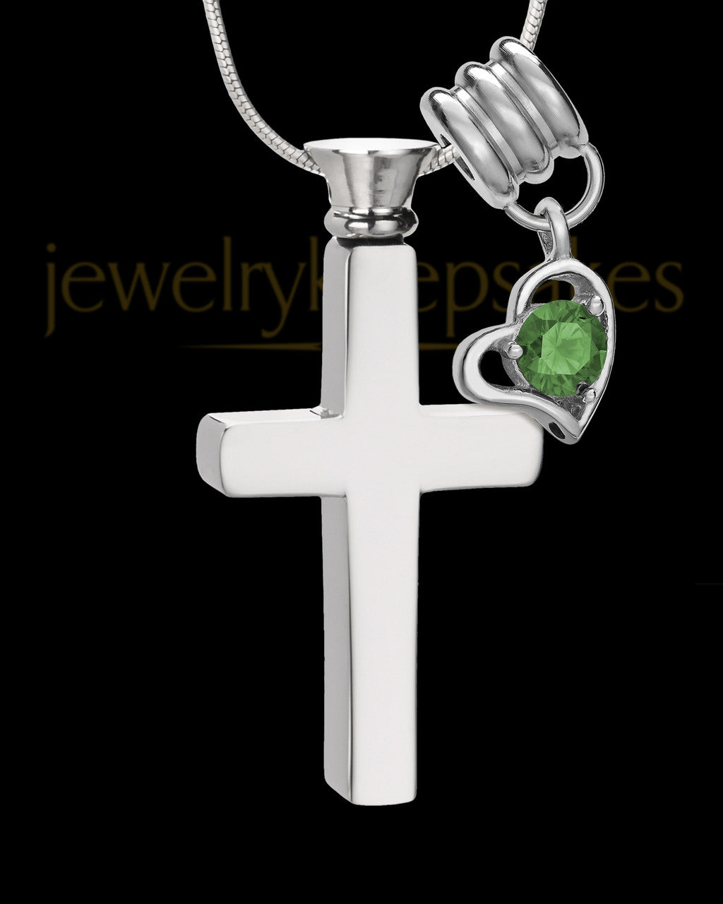 Stainless Cremains Locket May Memorable Cross - Eternity Collection