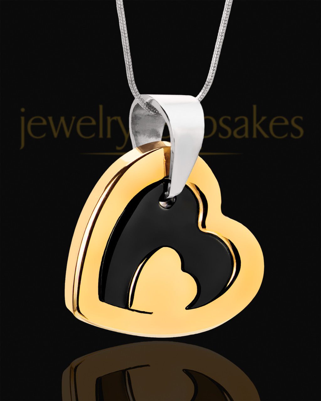Cremation Keepsake Gold Plated Candid Heart