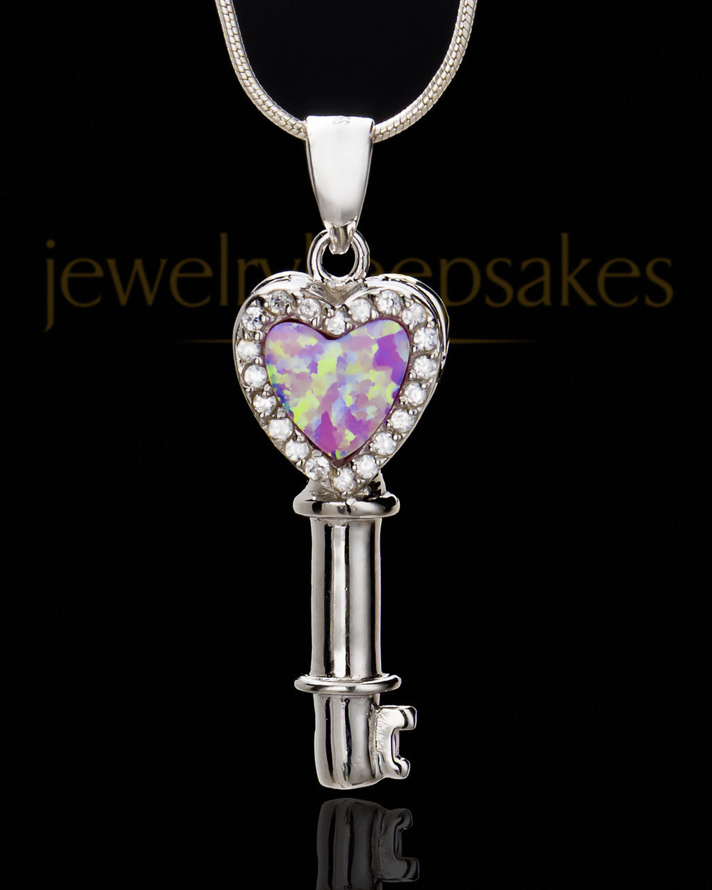 Sterling Silver Safekeeping Heart Cremation Urn Pendant