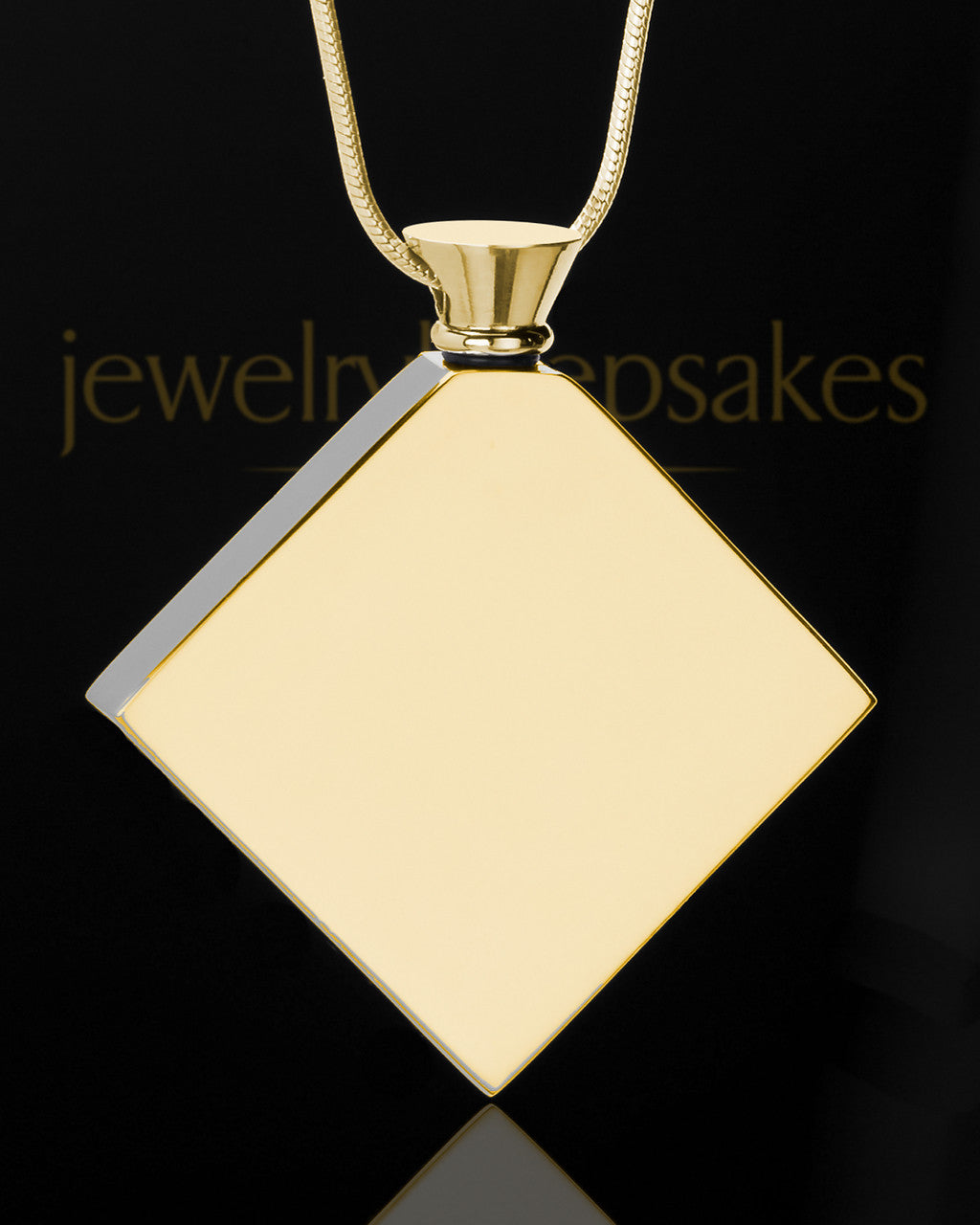 Stainless Gold Plated Beloved Diamond Cremation Keepsake