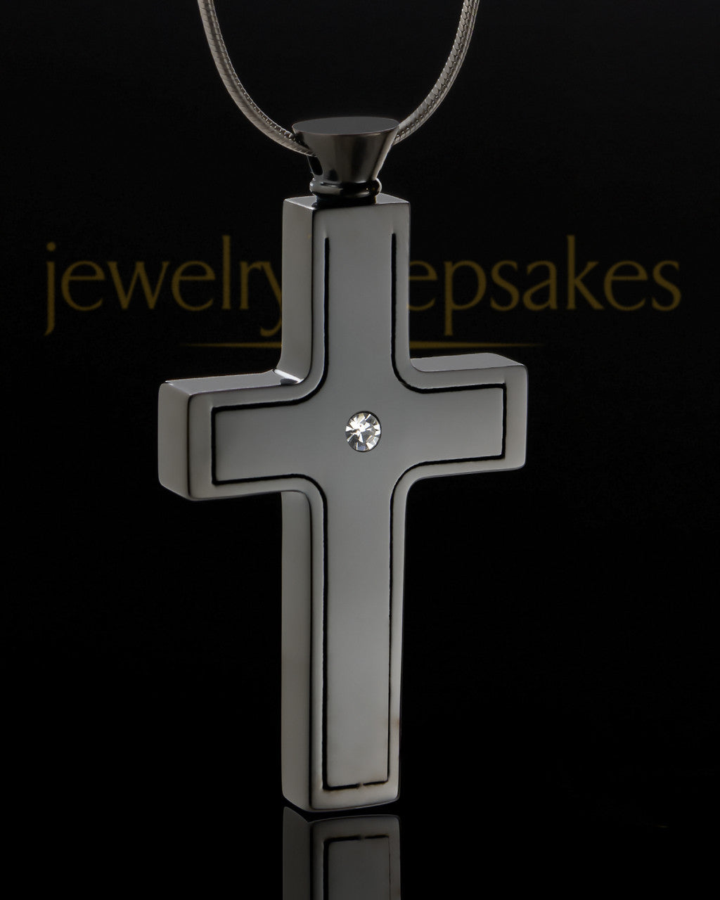 Black Plated Stainless Truthful Cross