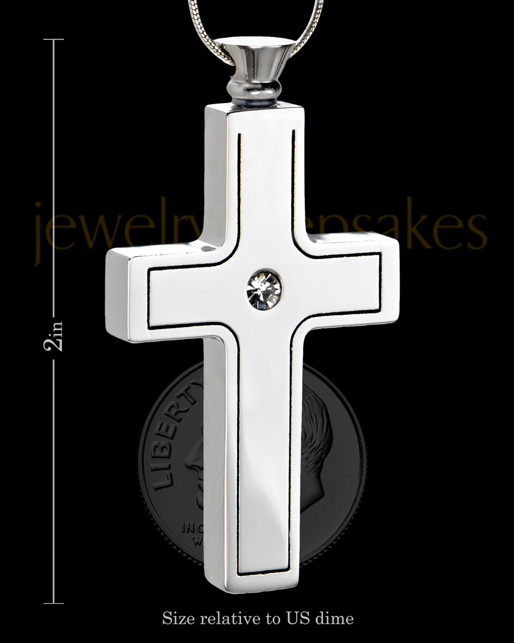 Stainless Steel Jewelry Urn Truthful Cross