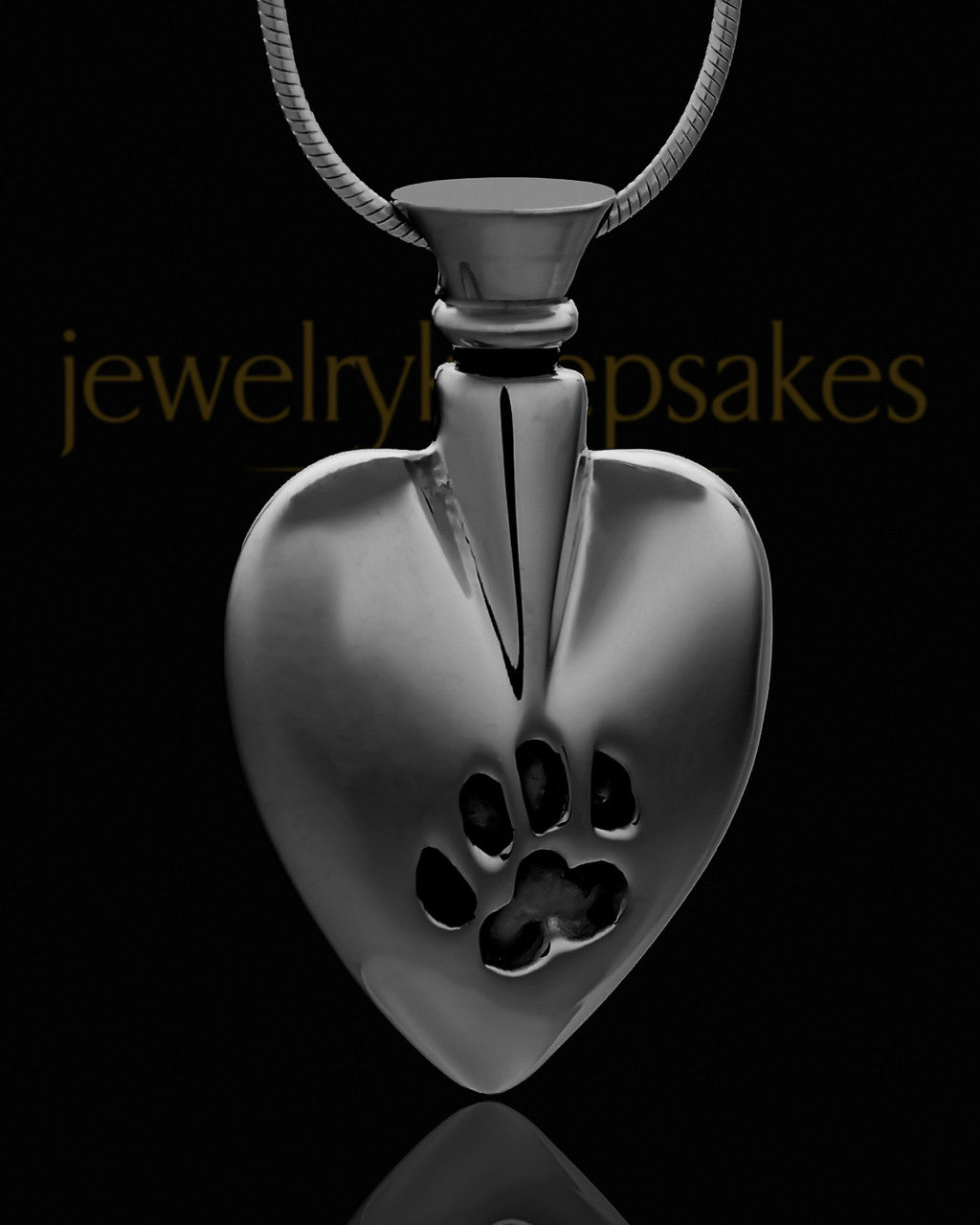 Black Plated Buddy Heart Keepsake Jewelry