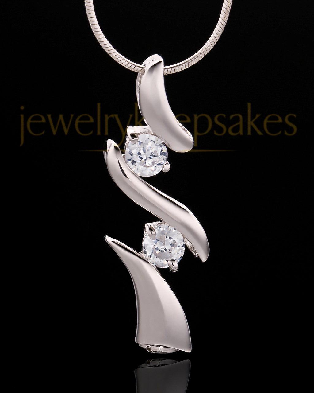 Sterling Silver Endless Love Cremation Urn Pendant