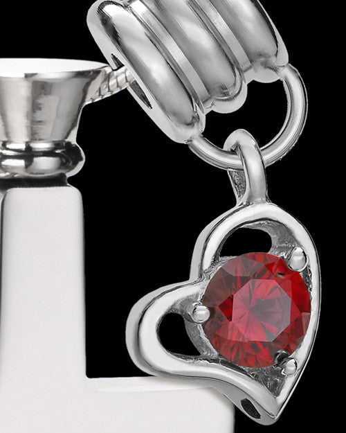 Stainless Cremains Locket Memorable Cross With Birthstone