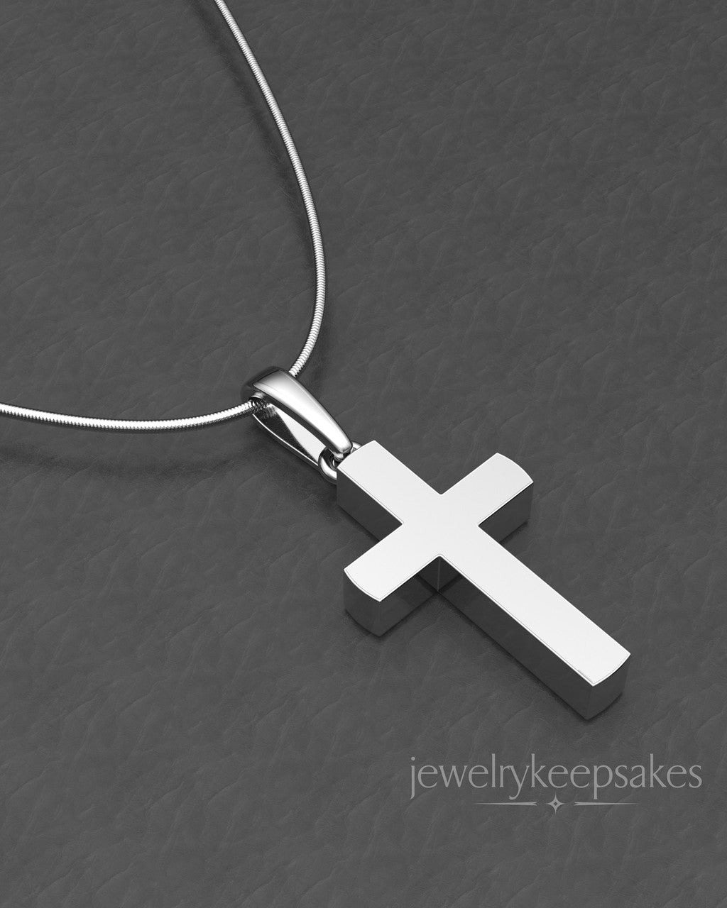 Sterling Silver Memorable Cross Permanently Sealed Waterproof Cremation Pendant