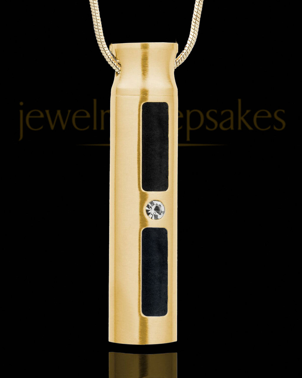 Gold Plated Soulful Cylinder Memorial Jewelry
