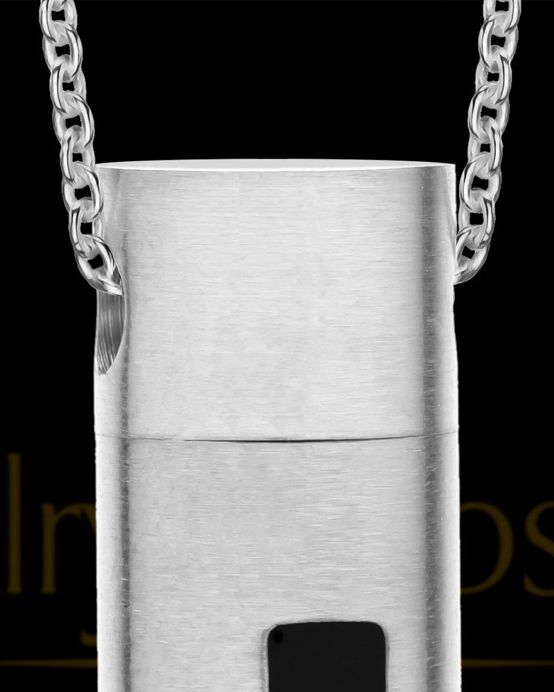 Men's Steel Spirited Cylinder Urn Pendant