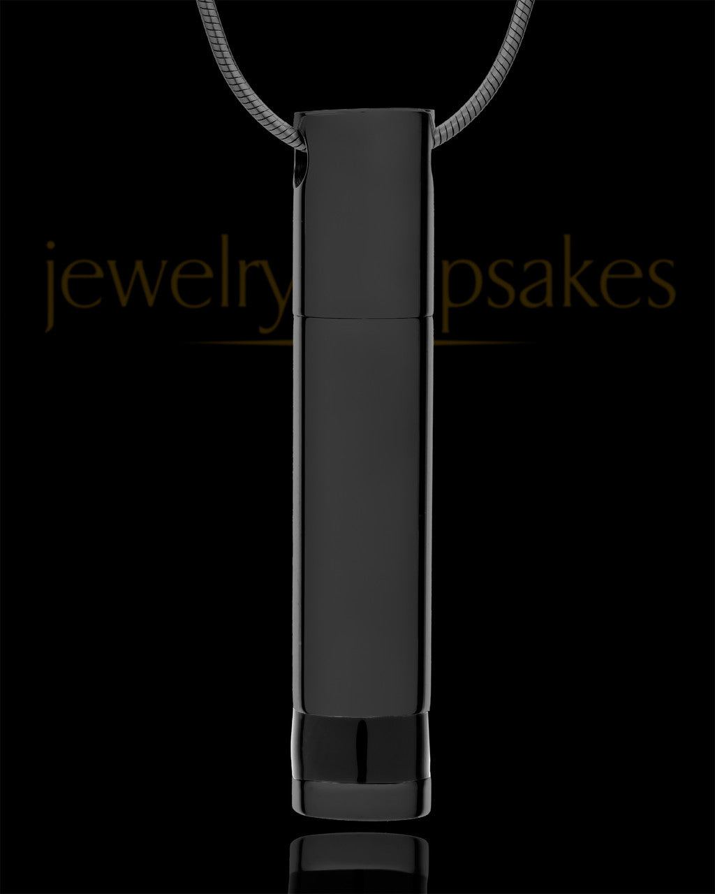Personalized Black Cylinder Urn For Ashes With Engraving
