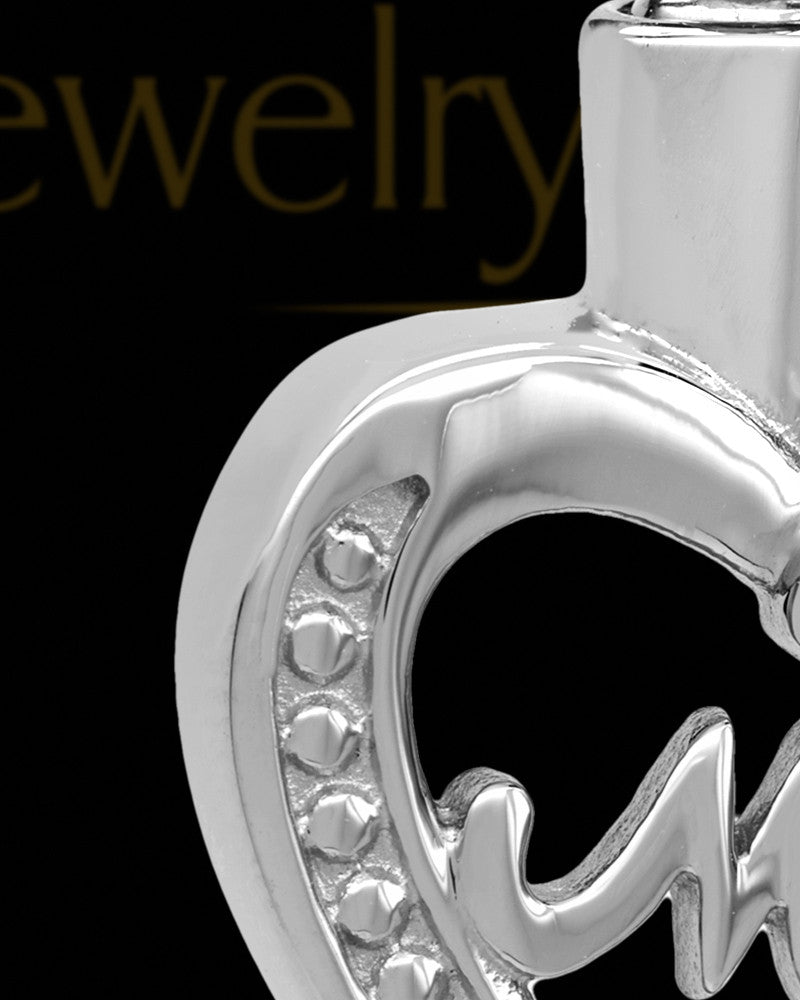 Stainless Steel Heart Mom Cremation Pendant