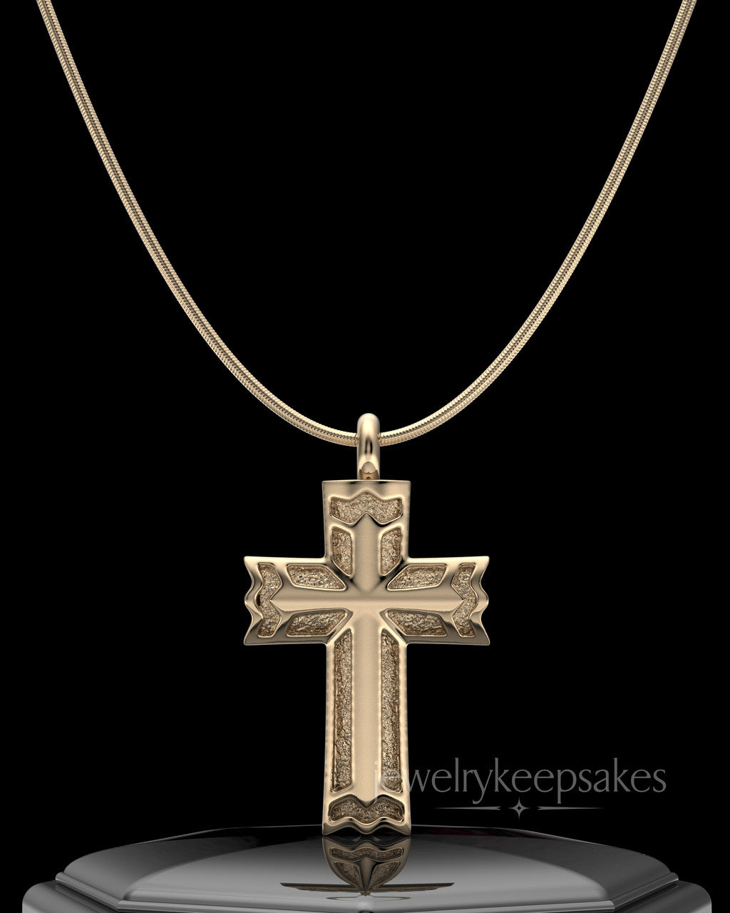 Solid 14k Gold Permanently Sealed Waterproof Jewelry Elysian Cross